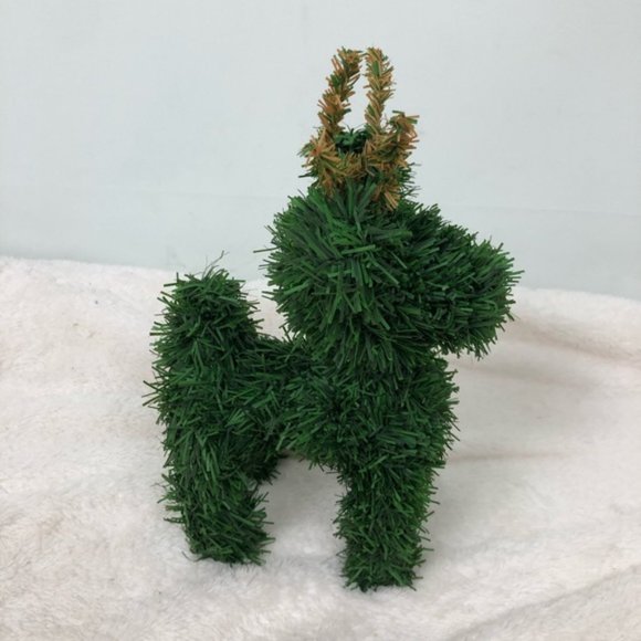 Reindeer Christmas holiday faux spruce decor - Picture 5 of 7